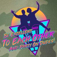 Retro 80's Bill And Ted Be Excellent to Each Other Party On Dudes! Legacy Tie Dye Trucker Hat