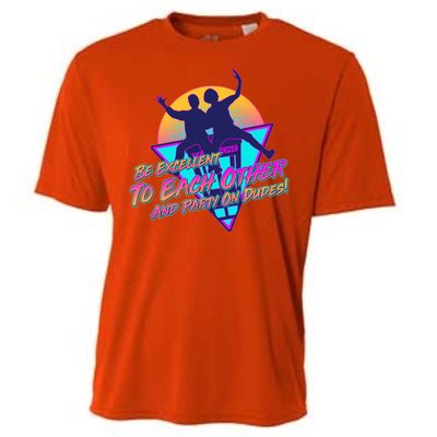 Retro 80's Bill And Ted Be Excellent to Each Other Party On Dudes! Cooling Performance Crew T-Shirt