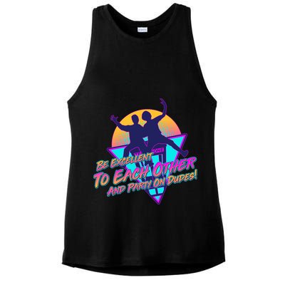 Retro 80's Bill And Ted Be Excellent to Each Other Party On Dudes! Ladies PosiCharge Tri-Blend Wicking Tank