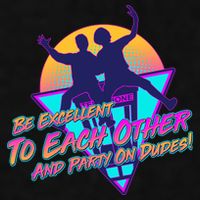 Retro 80's Bill And Ted Be Excellent to Each Other Party On Dudes! Ladies PosiCharge Tri-Blend Wicking Tank