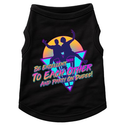Retro 80's Bill And Ted Be Excellent to Each Other Party On Dudes! Doggie Tank