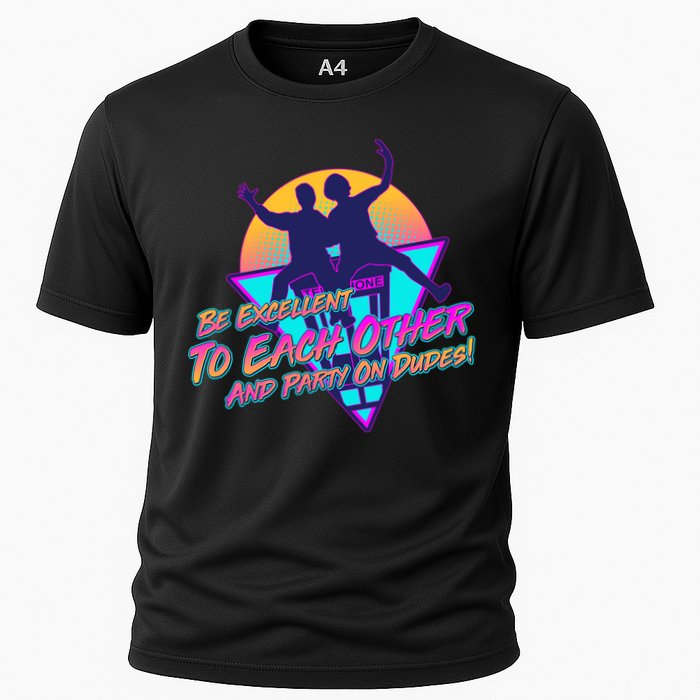 Retro 80's Bill And Ted Be Excellent to Each Other Party On Dudes! Performance Shirt
