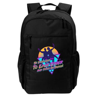 Retro 80's Bill And Ted Be Excellent to Each Other Party On Dudes! Daily Commute Backpack