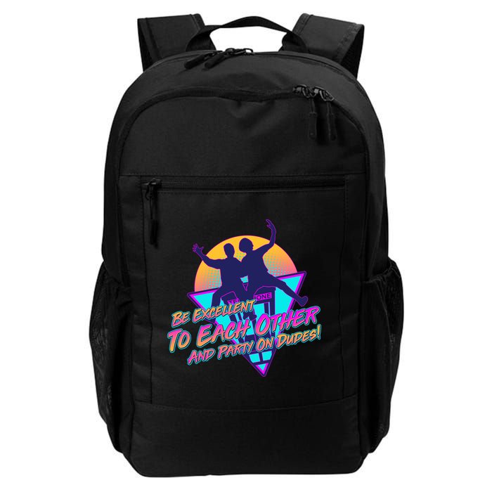 Retro 80's Bill And Ted Be Excellent to Each Other Party On Dudes! Backpack