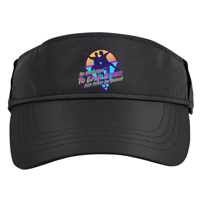 Retro 80's Bill And Ted Be Excellent to Each Other Party On Dudes! Adult Drive Performance Visor