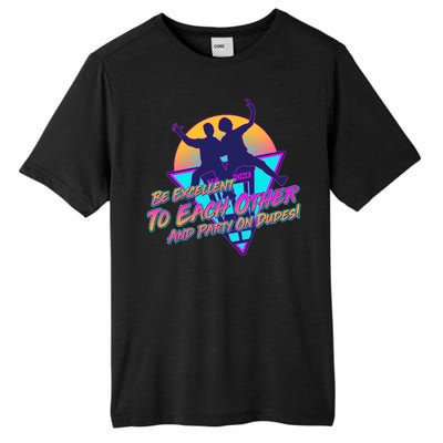 Retro 80's Bill And Ted Be Excellent to Each Other Party On Dudes! Tall Fusion ChromaSoft Performance T-Shirt