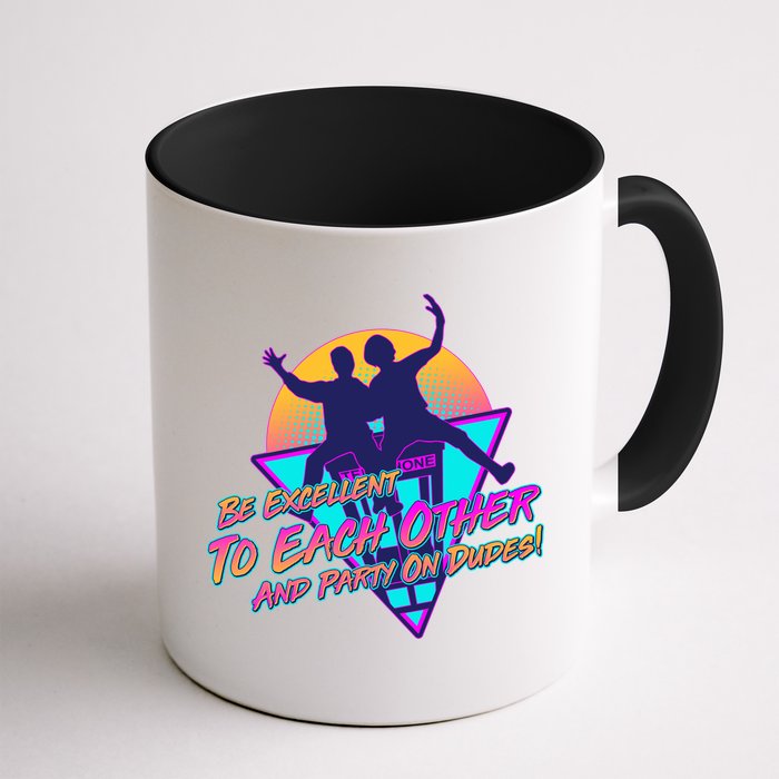 Retro 80's Bill And Ted Be Excellent to Each Other Party On Dudes! Mug