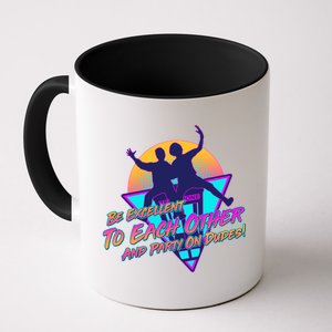 Retro 80's Bill And Ted Be Excellent to Each Other Party On Dudes! Coffee Mug