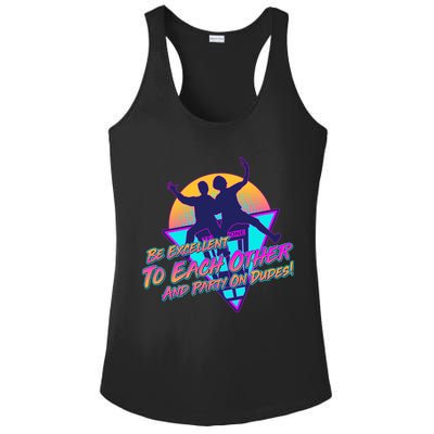 Retro 80's Bill And Ted Be Excellent to Each Other Party On Dudes! Ladies PosiCharge Competitor Racerback Tank