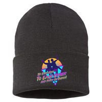 Retro 80's Bill And Ted Be Excellent to Each Other Party On Dudes! Sustainable Knit Beanie