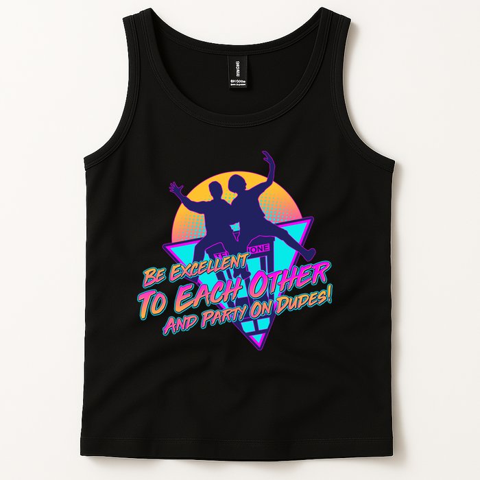 Retro 80's Bill And Ted Be Excellent to Each Other Party On Dudes! Tank Top