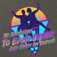 Retro 80's Bill And Ted Be Excellent to Each Other Party On Dudes! Cotton Canvas Backpack