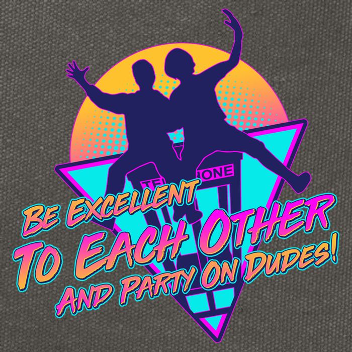 Retro 80's Bill And Ted Be Excellent to Each Other Party On Dudes! Cotton Canvas Backpack