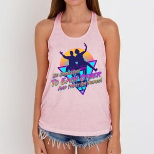 Retro 80's Bill And Ted Be Excellent to Each Other Party On Dudes! Women's Knotted Racerback Tank