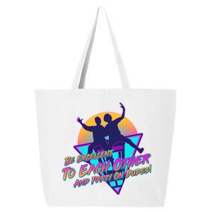 Retro 80's Bill And Ted Be Excellent to Each Other Party On Dudes! 25L Jumbo Tote