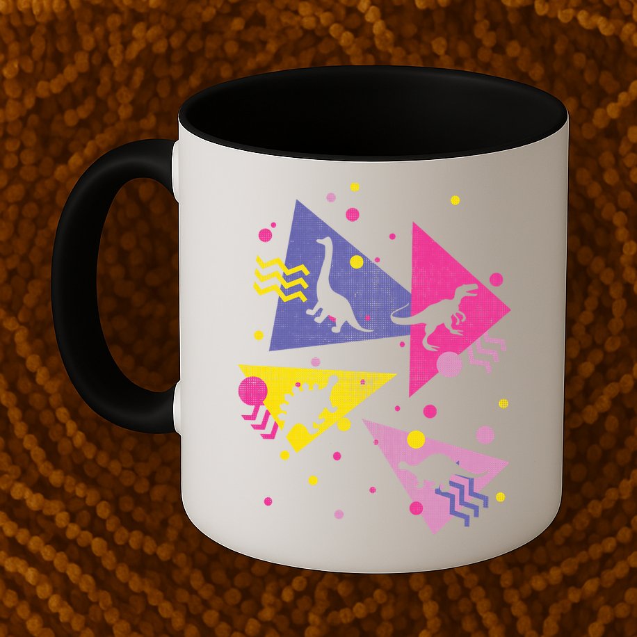 Retro 80's Dinosaurs Mug