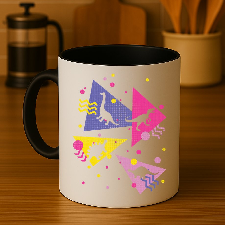 Retro 80's Dinosaurs Mug