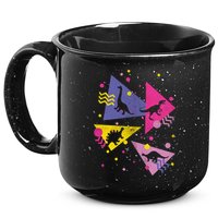 Retro 80's Dinosaurs 15oz Campfire Ceramic Mug