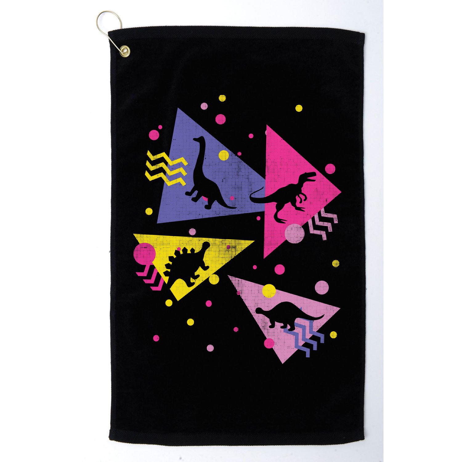 Retro 80's Dinosaurs Golf Towel