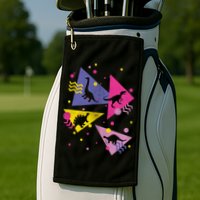 Retro 80's Dinosaurs Golf Towel