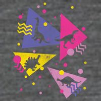 Retro 80's Dinosaurs Button