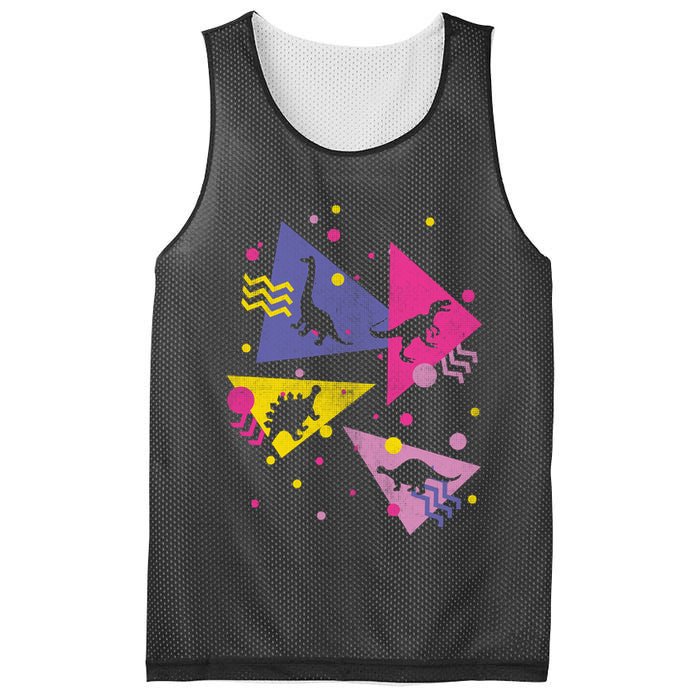 Retro 80's Dinosaurs Mesh Reversible Basketball Jersey Tank