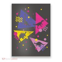 Retro 80's Dinosaurs Poster