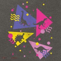 Retro 80's Dinosaurs Cotton Canvas Backpack