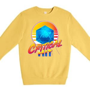 Retro 80's DnD Critical Hit Premium Crewneck Sweatshirt