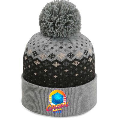 Retro 80's DnD Critical Hit The Baniff Cuffed Pom Beanie