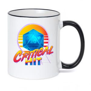 Retro 80's DnD Critical Hit 11oz Black Color Changing Mug