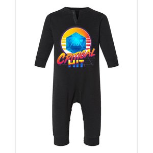 Retro 80's DnD Critical Hit Infant Fleece One Piece