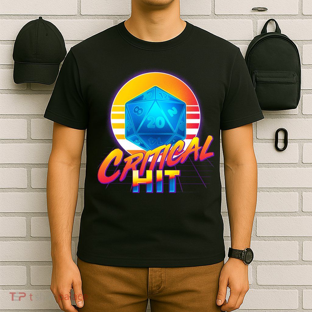 Retro 80's DnD Critical Hit T-Shirt