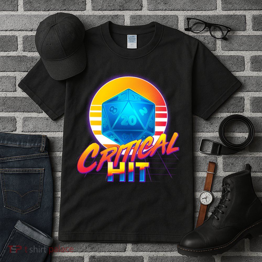 Retro 80's DnD Critical Hit Tall T-Shirt