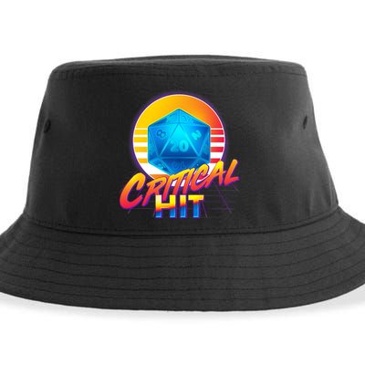 Retro 80's DnD Critical Hit Sustainable Bucket Hat