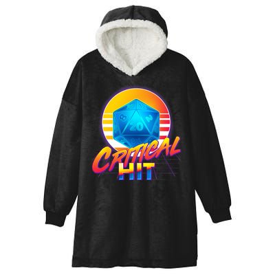Retro 80's DnD Critical Hit Hooded Wearable Blanket