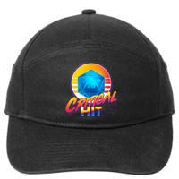 Retro 80's DnD Critical Hit 7-Panel Snapback Hat
