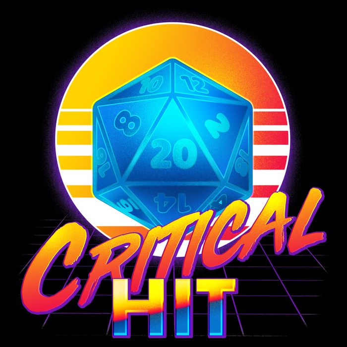 Retro 80's DnD Critical Hit 7-Panel Snapback Hat