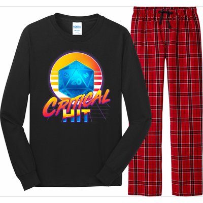 Retro 80's DnD Critical Hit Long Sleeve Pajama Set