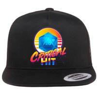 Retro 80's DnD Critical Hit Flat Bill Trucker Hat