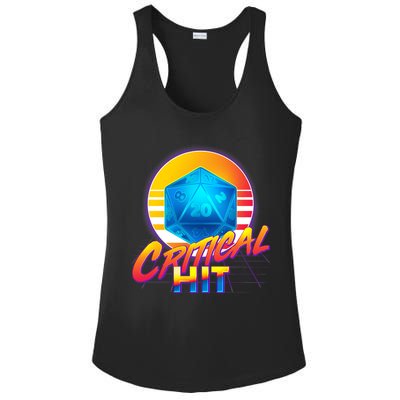 Retro 80's DnD Critical Hit Ladies PosiCharge Competitor Racerback Tank
