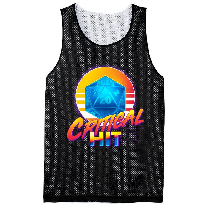 Retro 80's DnD Critical Hit Mesh Reversible Basketball Jersey Tank