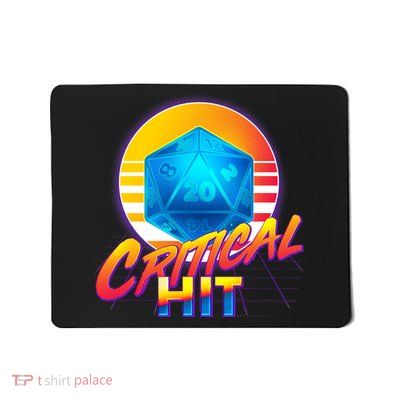 Retro 80's DnD Critical Hit Mousepad