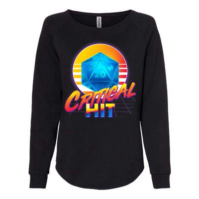 Retro 80's DnD Critical Hit Womens California Wash Sweatshirt