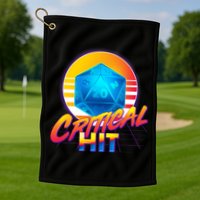 Retro 80's DnD Critical Hit Golf Towel