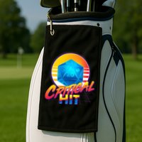 Retro 80's DnD Critical Hit Golf Towel