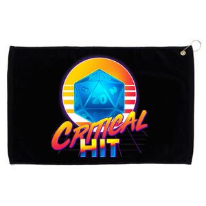 Retro 80's DnD Critical Hit Grommeted Golf Towel