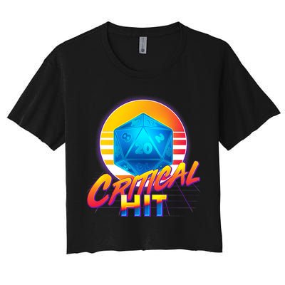 Retro 80's DnD Critical Hit Crop Top