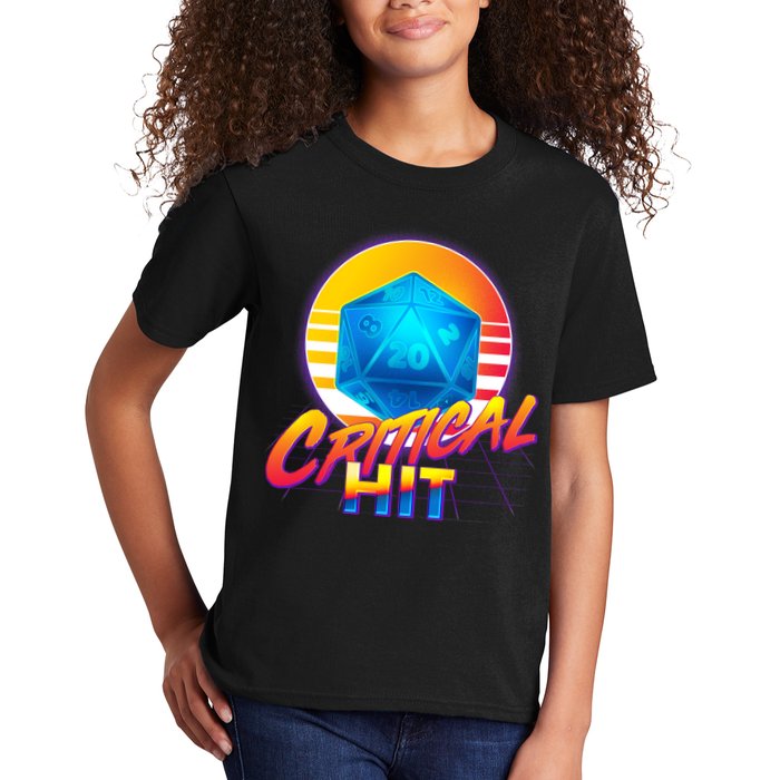 Retro 80's DnD Critical Hit Kids T-Shirt