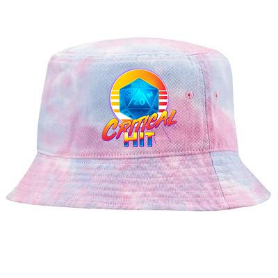 Retro 80's DnD Critical Hit Tie-Dyed Bucket Hat